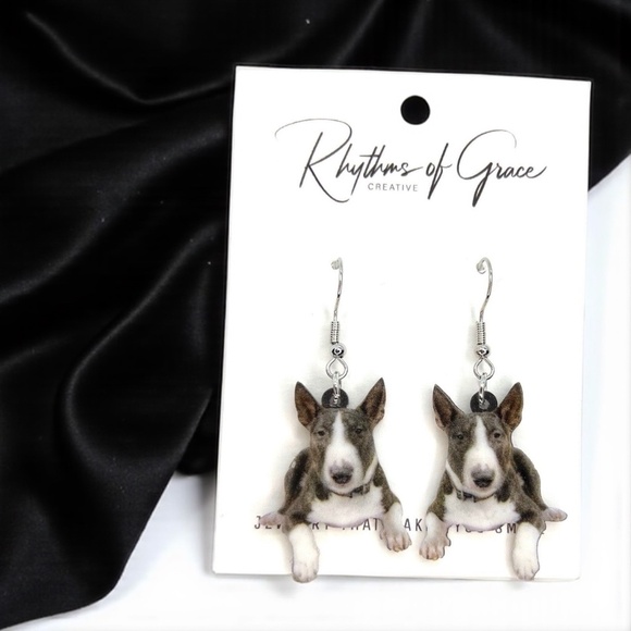 Bull Terrier Dangle Earrings: Show Off Your Pup Passion! 🐶 NWT Day Jewelry - Picture 11 of 12